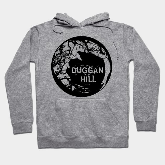 Duggan Hill - White on Black Hoodie by DugganHill